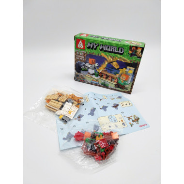 Конструктор 66022 Майнкрафт &quot;На Ферме&quot; 8 шт в упаковке 18х14х4.3 см