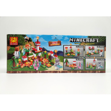 Конструктор 123-669 Майнкрафт &quot;Патруль в Тайге&quot; 8шт. в упаковке 21х14х4.2см