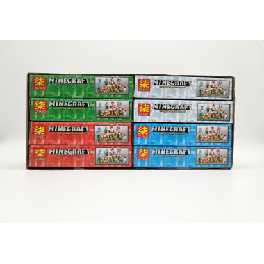 Конструктор 123-669 Майнкрафт &quot;Патруль в Тайге&quot; 8шт. в упаковке 21х14х4.2см