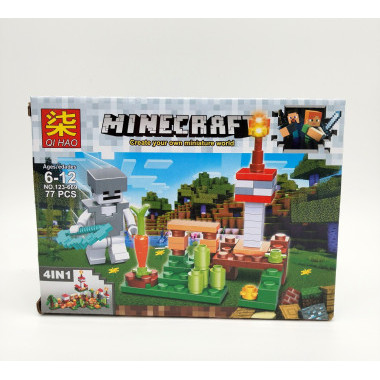 Конструктор 123-669 Майнкрафт &quot;Патруль в Тайге&quot; 8шт. в упаковке 21х14х4.2см