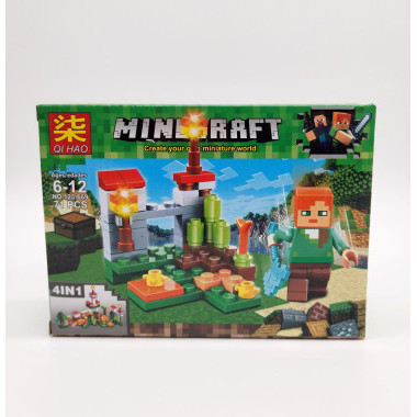 Конструктор 123-669 Майнкрафт &quot;Патруль в Тайге&quot; 8шт. в упаковке 21х14х4.2см