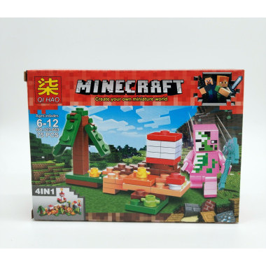 Конструктор 123-669 Майнкрафт &quot;Патруль в Тайге&quot; 8шт. в упаковке 21х14х4.2см