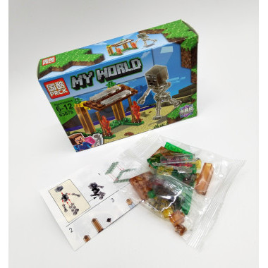 Конструктор PRCK 63078 Майнкрафт &quot;Герои у реки&quot; 16шт. в упаковке 14.5х9.5х4см