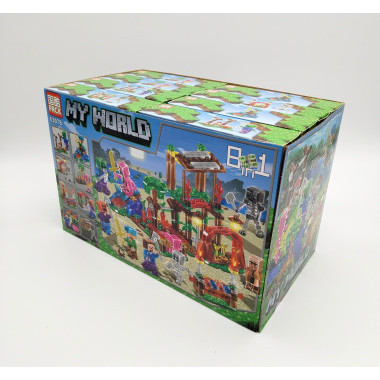 Конструктор PRCK 63078 Майнкрафт &quot;Герои у реки&quot; 16шт. в упаковке 14.5х9.5х4см