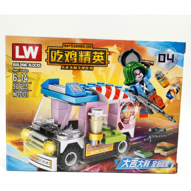 Конструктор LW 0121 Super Heroes &quot;Машины героев&quot; 4 вида 8 шт в упаковке 19х14х4.2см