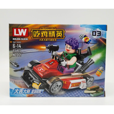 Конструктор LW 0121 Super Heroes &quot;Машины героев&quot; 4 вида 8 шт в упаковке 19х14х4.2см