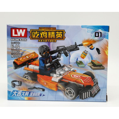 Конструктор LW 0121 Super Heroes &quot;Машины героев&quot; 4 вида 8 шт в упаковке 19х14х4.2см