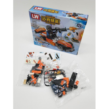 Конструктор LW 0121 Super Heroes &quot;Машины героев&quot; 4 вида 8 шт в упаковке 19х14х4.2см
