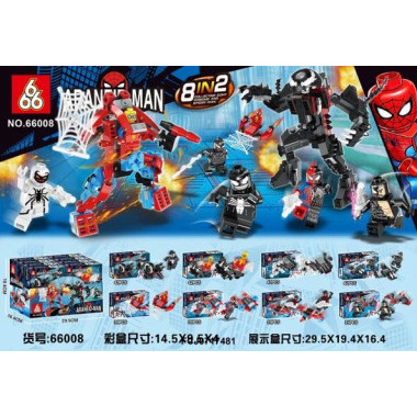 Конструктор 666 66008 &quot;Веном против Человека Паука&quot; 16 шт в д/б