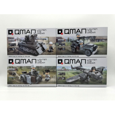 Конструктор Qman C21021 Техника "Военная техника" 4 шт в д/б Конструктор Qman C21021 Техника "Военная техника" 4 шт в д/б