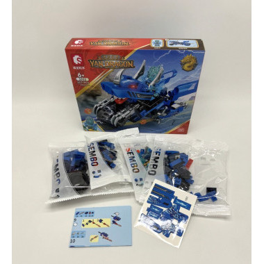 Конструктор д/б Sembo 1050-1053 Дракон &quot;Мотоциклы&quot; 4 вида 4 шт. в упаковке 24х19х5