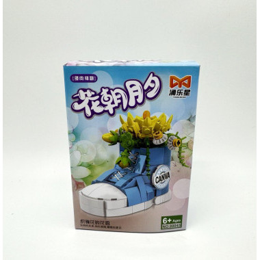 Конструктор д/б 88043 &quot;Цветы в кроссовках&quot; 4 вида 8 шт. в упаковке 16х26х23