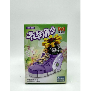 Конструктор д/б 88043 &quot;Цветы в кроссовках&quot; 4 вида 8 шт. в упаковке 16х26х23