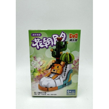 Конструктор д/б 88043 &quot;Цветы в кроссовках&quot; 4 вида 8 шт. в упаковке 16х26х23