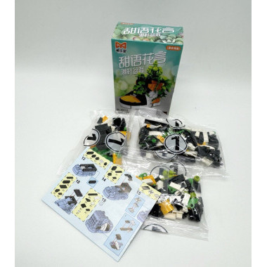 Конструктор д/б 88042 &quot;Цветы в кроссовках&quot; 4 вида 8 шт. в упаковке 23х26х16