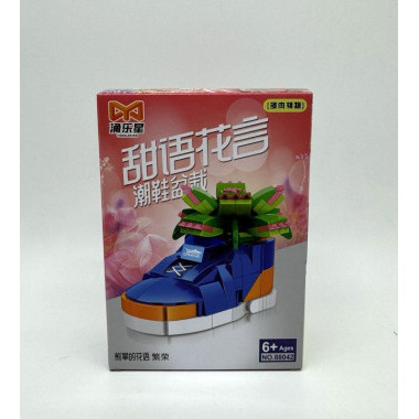 Конструктор д/б 88042 &quot;Цветы в кроссовках&quot; 4 вида 8 шт. в упаковке 23х26х16