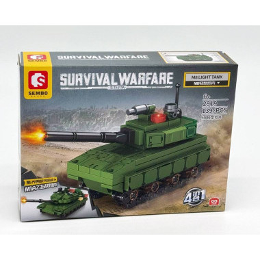 Конструктор д/б Sembo 2916-2919 Техника &quot;Танки&quot; 4 вида 8 шт. в упаковке 18х14х5