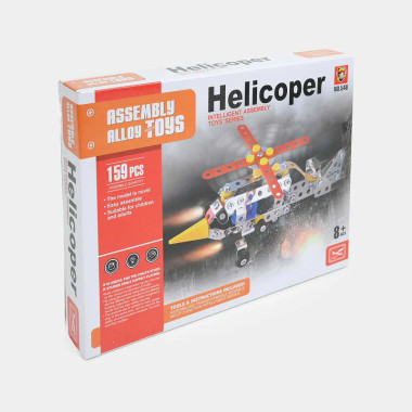Конструктор металлический Xin long 548 &quot;Вертолет&quot; 159 дет. 27х20х4