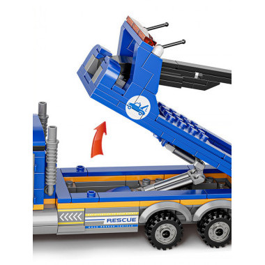 Конструктор BBlock XJ-848F Сити &quot;Городской дорожно-спасательный трактор T600&quot; 410 дет. 30х7х48 см