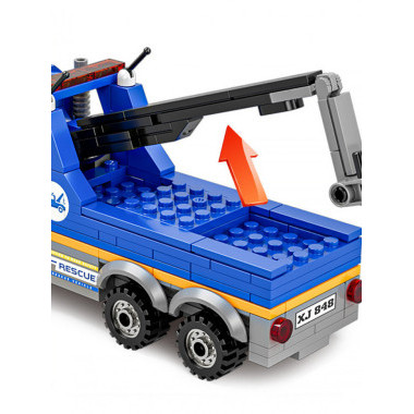 Конструктор BBlock XJ-848F Сити &quot;Городской дорожно-спасательный трактор T600&quot; 410 дет. 30х7х48 см