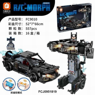 Конструктор Forange Block FC9010 Трансформер+машина 2в1 на радиуправлении 557дет. 52x7x66
