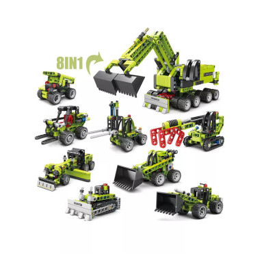Конструктор GBL 1081 Строительная техника 8в1 видов в д/б