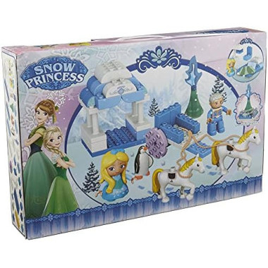 Конструктор Blocks 3705 Принцессы &quot;Зимняя прогулка&quot; 4 героя, 77 дет.  в кор. 53х9х35см (световые и звуковые эффекты)