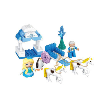 Конструктор Blocks 3705 Принцессы &quot;Зимняя прогулка&quot; 4 героя, 77 дет.  в кор. 53х9х35см (световые и звуковые эффекты)
