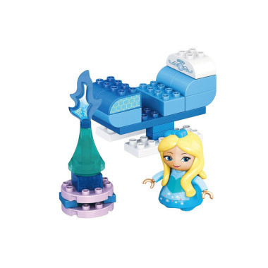 Конструктор Blocks 3705 Принцессы &quot;Зимняя прогулка&quot; 4 героя, 77 дет.  в кор. 53х9х35см (световые и звуковые эффекты)