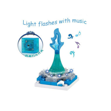 Конструктор Blocks 3705 Принцессы &quot;Зимняя прогулка&quot; 4 героя, 77 дет.  в кор. 53х9х35см (световые и звуковые эффекты)