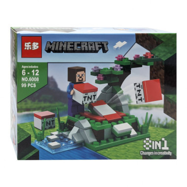 Конструктор LEDUO 6008 Майнкрафт &quot;Разные миры&quot; 8 шт. в упаковке 19.5х14х4.3см