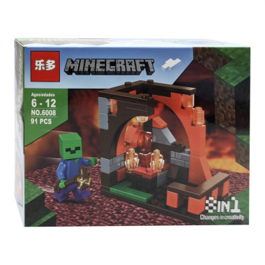 Конструктор LEDUO 6008 Майнкрафт &quot;Разные миры&quot; 8 шт. в упаковке 19.5х14х4.3см