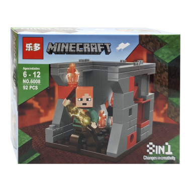 Конструктор LEDUO 6008 Майнкрафт &quot;Разные миры&quot; 8 шт. в упаковке 19.5х14х4.3см