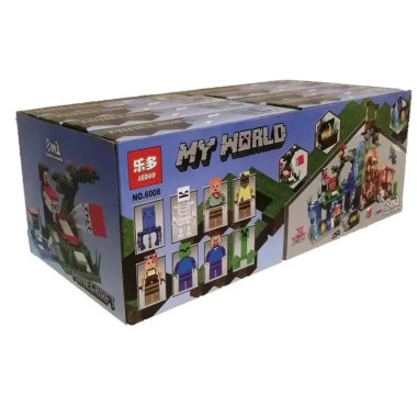 Конструктор LEDUO 6008 Майнкрафт &quot;Разные миры&quot; 8 шт. в упаковке 19.5х14х4.3см