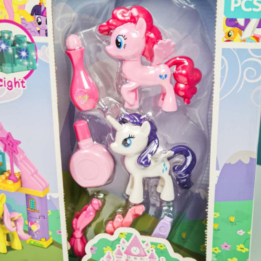 Конструктор Blocks 5720 &quot;Маленькие Пони&quot; 2 героя и аксессуары, горка 59 дет. 53х9х35 см (световые эффекты)