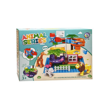 Конструктор Wisdom 6787-11 Duplo &quot;Лабиринт для шариков: Дикие животные&quot; 135 дет 32х9х44 см