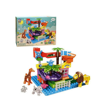 Конструктор Wisdom 6787-11 Duplo &quot;Лабиринт для шариков: Дикие животные&quot; 135 дет 32х9х44 см