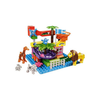 Конструктор Wisdom 6787-11 Duplo &quot;Лабиринт для шариков: Дикие животные&quot; 135 дет 32х9х44 см