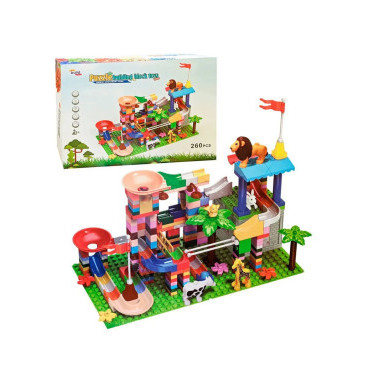 Конструктор Wisdom 6787-44 Duplo &quot;Лабиринт для шариков: Зоопарк&quot; 260 дет 44х12х62 см