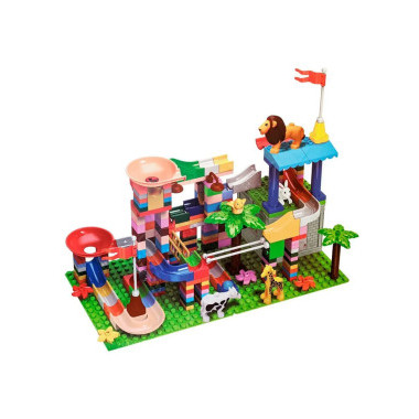 Конструктор Wisdom 6787-44 Duplo &quot;Лабиринт для шариков: Зоопарк&quot; 260 дет 44х12х62 см