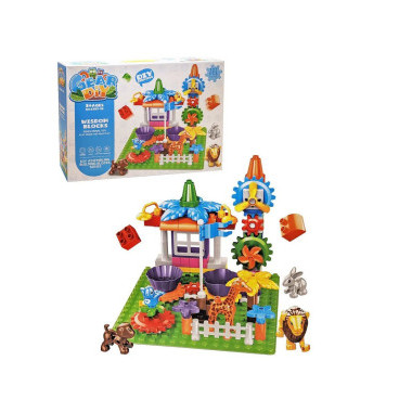 Конструктор Wisdom 6787-32 Duplo &quot;Парк диких животных с шестеренками&quot; 127 дет 33х9х44 см