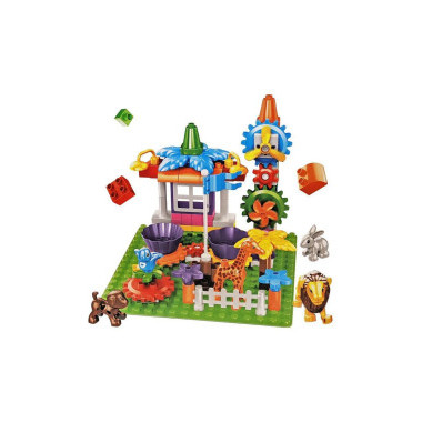 Конструктор Wisdom 6787-32 Duplo &quot;Парк диких животных с шестеренками&quot; 127 дет 33х9х44 см