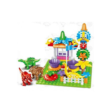 Конструктор Wisdom 6787-33 Duplo &quot;Парк динозавров с шестеренками&quot; 126 дет 33х9х44 см