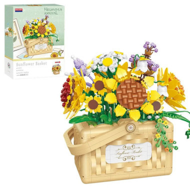 Конструктор Balody 21072 Шкатулка с подсветкой и ароматизатором &quot;Подсолнухи в корзине&quot; 1295 дет.
