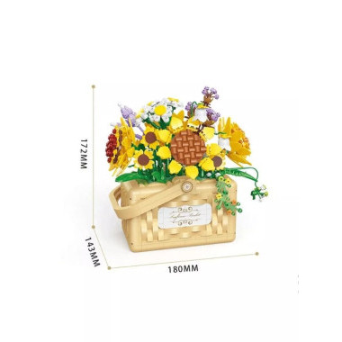 Конструктор Balody 21072 Шкатулка с подсветкой и ароматизатором &quot;Подсолнухи в корзине&quot; 1295 дет.