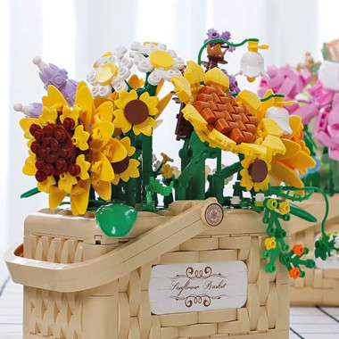 Конструктор Balody 21072 Шкатулка с подсветкой и ароматизатором &quot;Подсолнухи в корзине&quot; 1295 дет.