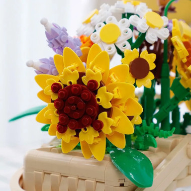 Конструктор Balody 21072 Шкатулка с подсветкой и ароматизатором &quot;Подсолнухи в корзине&quot; 1295 дет.