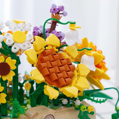 Конструктор Balody 21072 Шкатулка с подсветкой и ароматизатором &quot;Подсолнухи в корзине&quot; 1295 дет.