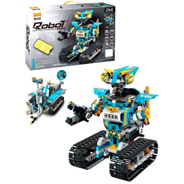 Конструктор Yonglexing 11037 Robot 2в1 &quot;Синий трансформер&quot; на р/у 775 дет. 37х7х54