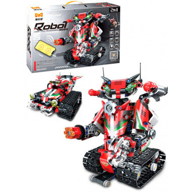 Конструктор Yonglexing 11036 Robot 2в1 &quot;Красный трансформер&quot; на радиоуправлении 703 дет. 37х7х54